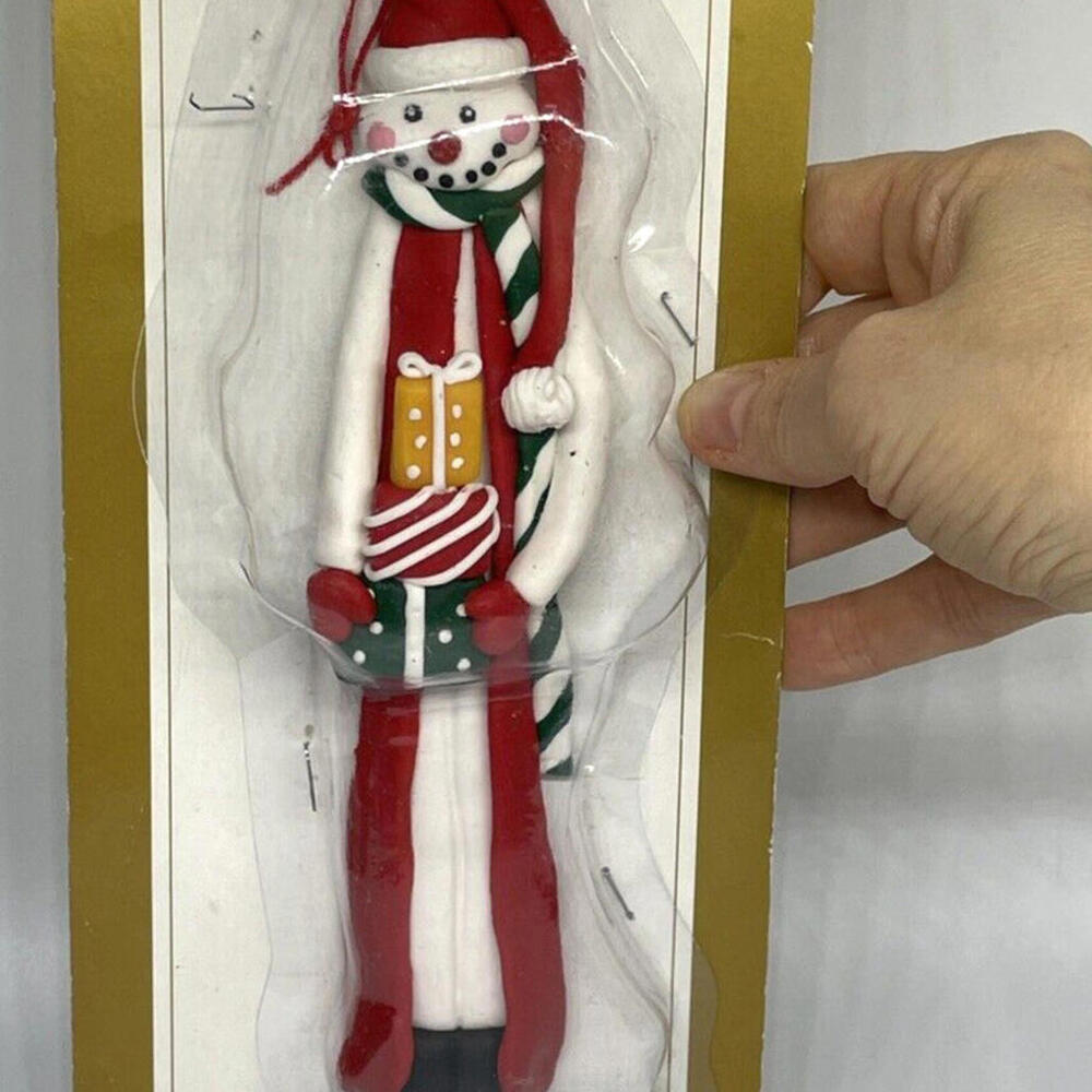 Snowman Clay Dough 9" Long‎ Christmas Ornament Christmas On Mainstreet Vintage
